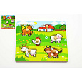 Teddies Vkládačka Moje první zvířátka 6ks 22,5x22,5x2,5 cm 12m+ MPZ