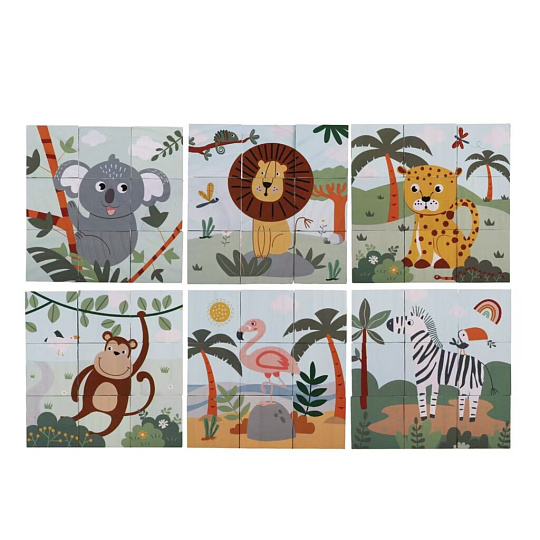 Rappa 2Kids Toys Dřevěné kostky Safari Rappa 2Kids Toys Dřevěné kostky Safari
