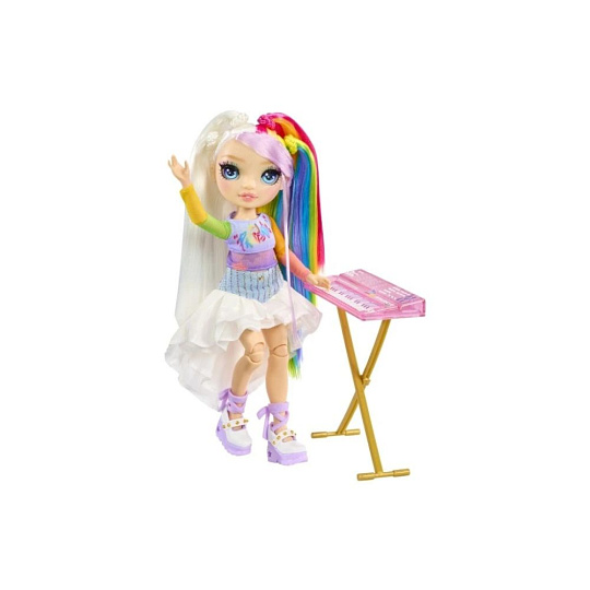 MGA Rainbow High Junior Fashion panenka v rockové kapele - Amaya