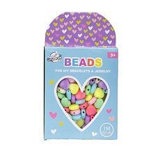 Rappa Sada korálků - srdíčka + 1 metr provázek