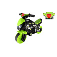 Odrážedlo motorka zeleno-černá plast na baterie se světlem se zvukem v sáčku 36x53x74cm