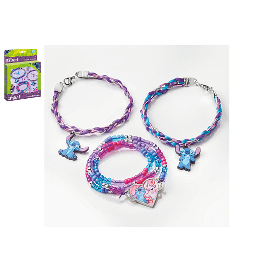 Kreativní sada Vyrob si náramky Stitch v krabičce 17,5x24,5x3,5cm