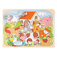 Woody Puzzle na desce "Domácí veselá zvířátka"