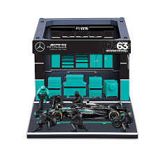 Bburago - Formula Racing F1 Pit Pass set - Mercedes-AMG Petronas W16 (2025) #63 George Russell, 1:43