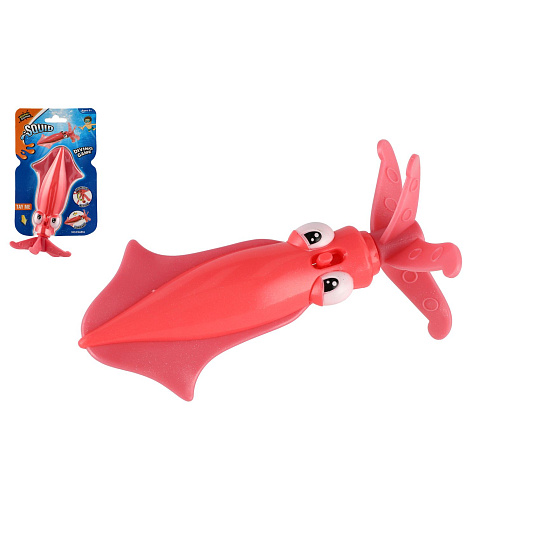 Sépie na natažení pro potápění plast 15cm na kartě 11x20cm