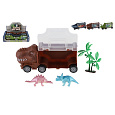 Teddies Auto nákladní dinosaurus s doplňky 16x7cm 3 druhy 6ks v boxu