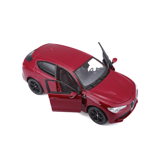 Bburago - Auta HOBBY, Alfa Romeo Stelvio, červená metalíza, 1:24 Bburago - Auta HOBBY, Alfa Romeo Stelvio, červená metalíza, 1:24