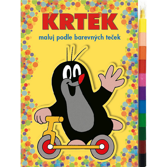 Akim Giochi Preziosi Maluj podle barevných teček A5 + MAXI voskovka - Krtek 1 Akim Giochi Preziosi Maluj podle barevných teček A5 + MAXI voskovka - Krtek 1