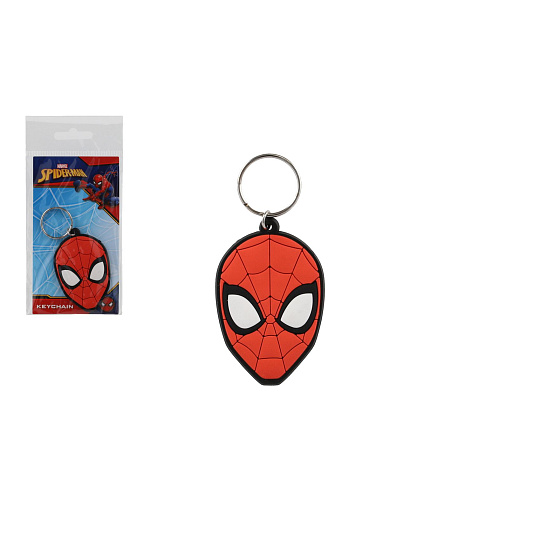 Přívěsek na klíče/Klíčenka Spiderman hlava gumový 7cm v sáčku