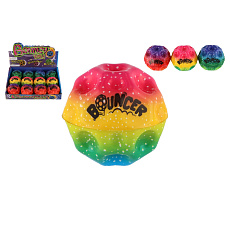 Teddies Míček extrémně skákací duhový pěna 6cm mix barev