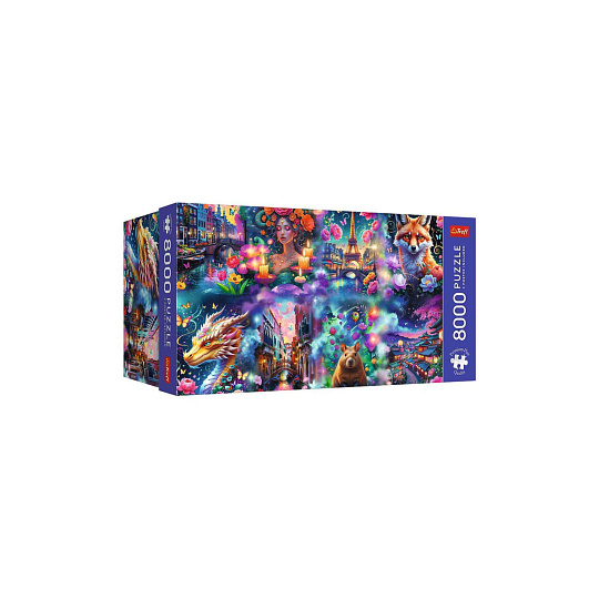 Puzzle Premium Plus: Colorful World/Barevný svět 8000 dílků 180,6x132,6cm v krabici 45x21x24cm