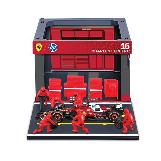 Bburago - Formula Racing F1 Pit Pass set - Ferrari SF-25 (2025), #16 Charles Leclerc, 1:43