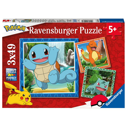 Ravensburger Vypusťte Pokémony 3x49 dílků Ravensburger Vypusťte Pokémony 3x49 dílků