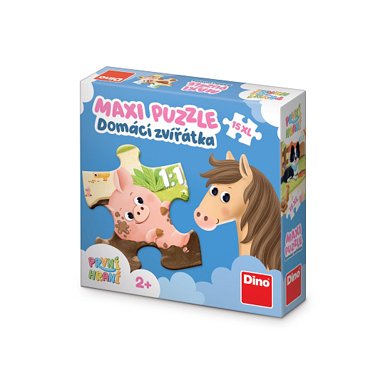 Dino PRVNÍ HRANÍ: DOMÁCÍ ZVÍŘÁTKA 15 maxi Puzzle