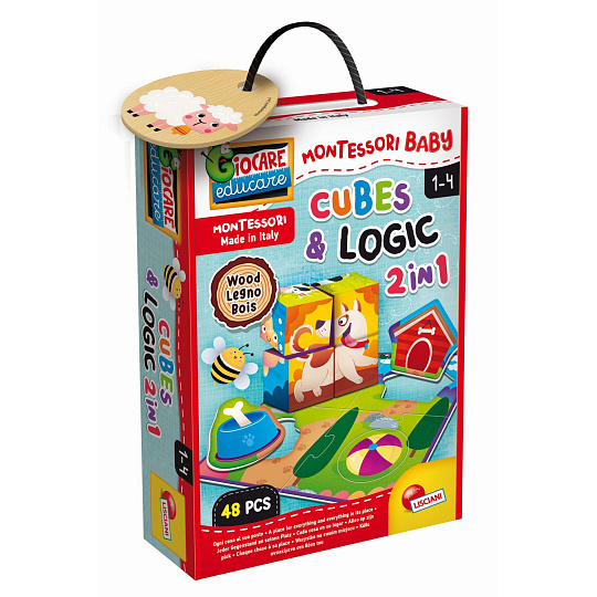 Liscianigioch MONTESSORI DŘEVĚNÉ KOSTKY A LOGIC Liscianigioch MONTESSORI DŘEVĚNÉ KOSTKY A LOGIC