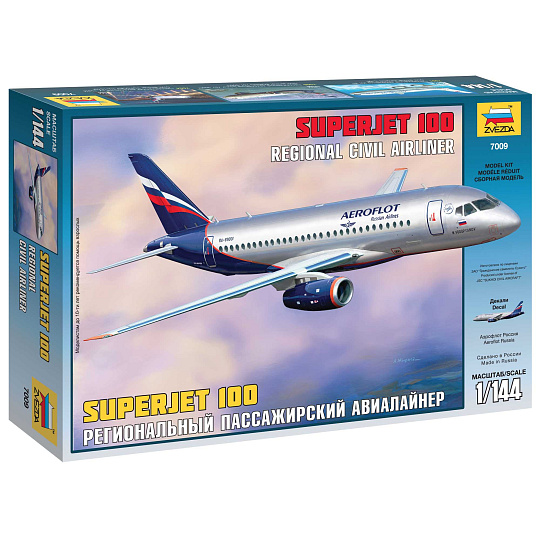 Zvezda Model Kit letadlo 7009 - Sukhoi Superjet 100 (1:144)