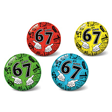 Míč 67/six seven nafouknutý 23 cm 4 barvy