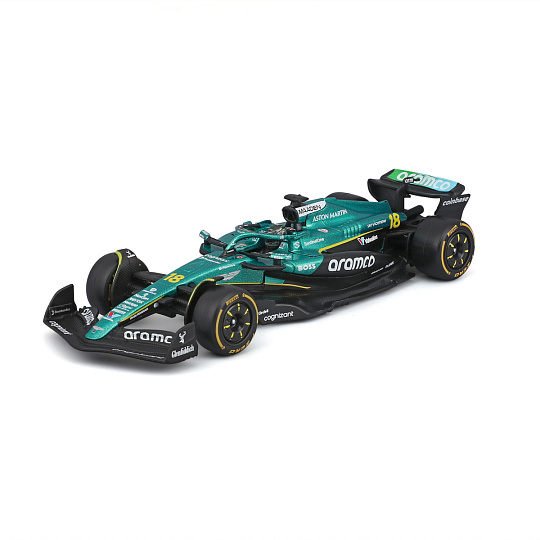 Bburago - RACE F1 v dekorativním boxu, Aston Martin AMR25 (2025), #18 Lance Stroll, 1:43 Bburago - RACE F1 v dekorativním boxu, Aston Martin AMR25 (2025), #18 Lance Stroll, 1:43