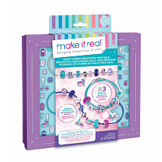 Make it Real Sada pro výrobu náramků, modrá