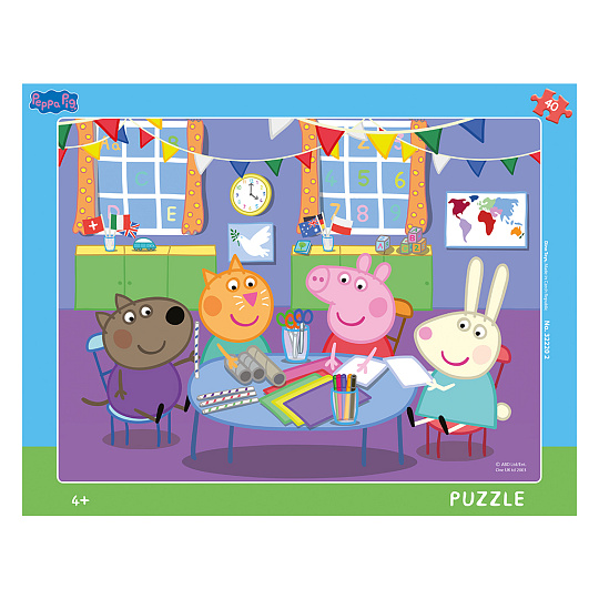 Dino puzzle dětské Peppa Pig:Ve školce 40D deskové