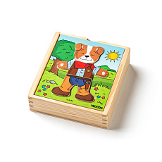 Woody Puzzle šatní skříň ´´Pejsek´´, 18 dílů Woody Puzzle šatní skříň ´´Pejsek´´, 18 dílů