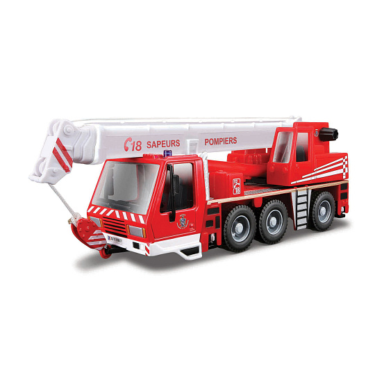 Bburago - EMERGENCY, Požární vůz s jeřábem, 1:50 Bburago - EMERGENCY, Požární vůz s jeřábem, 1:50