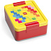 Smartlife LEGO Brick box na svačinu - červená/žlutá