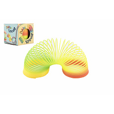 Teddies Spirála/pružina duhová plast průměr 6,5cm v krabičce 7x7x7cm