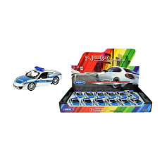 Teddies Auto Welly policie Porsche 911(991) Carrera S kov/plast 12cm volný chod