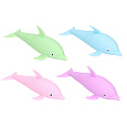 Wiky Delfín mačkací antistresový svítící silikon 16cm na baterie 4 barvy