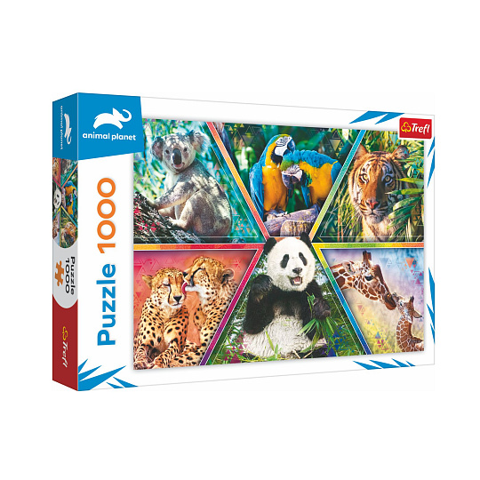 Trefl Puzzle Zvířecí království 1000 dílků 68,3x48cm v krabici 40x27x6cm