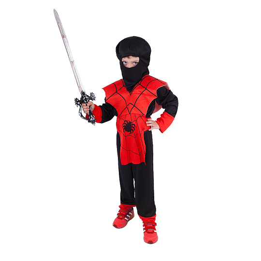 Rappa Dětský kostým červený ninja (S) Rappa Dětský kostým červený ninja (S)