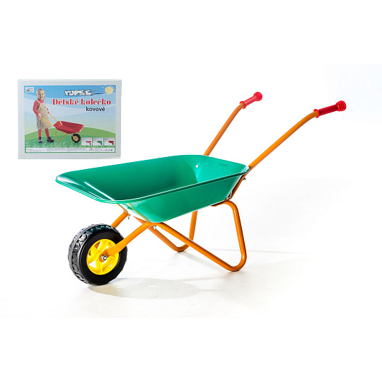 Kolečko plechové Yupee velké zelené 78x40x32cm v krabici