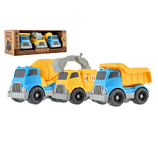 Teddies Auto stavební 3ks na volný chod 7x10cm v krabičce Teddies Auto stavební 3ks na volný chod 7x10cm v krabičce