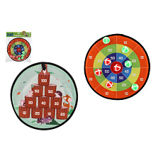 Teddies Terč na suchý zip oboustranný 34cm + míčky 8ks v sáčku