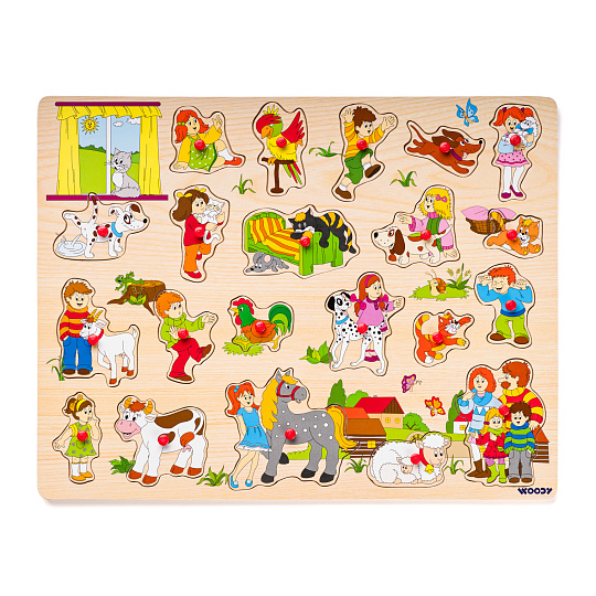 Woody Puzzle velké s úchyty
