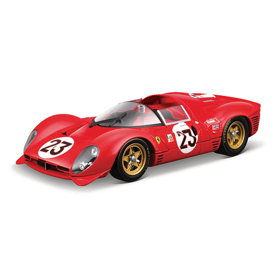Bburago - RACING, Ferrari 330 P4 Daytona (1967), červená, 1:24