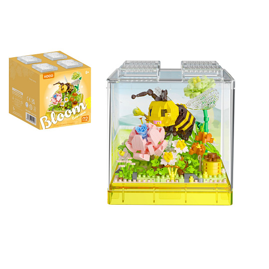 KOCO Stavebnice mini KOCO Včelka plast 668ks v krabičce 11x12x11cm KOCO Stavebnice mini KOCO Včelka plast 668ks v krabičce 11x12x11cm