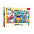 Puzzle 3x80 Lilo&Stitch - Stitchův svět 18x27,5cm v krabici 29x19x4cm