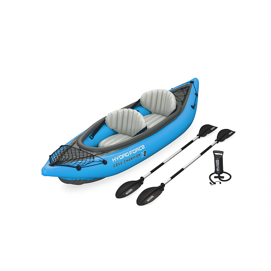 Bestway Nafukovací kajak Cove Champion X2 s pádly a pumpou, 331x88cm