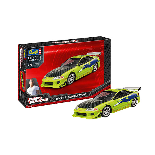 Revell Plastic ModelKit auto 07691 - Fast & Furious Brian's 1995 Mitsubishi Eclipse (1:25)