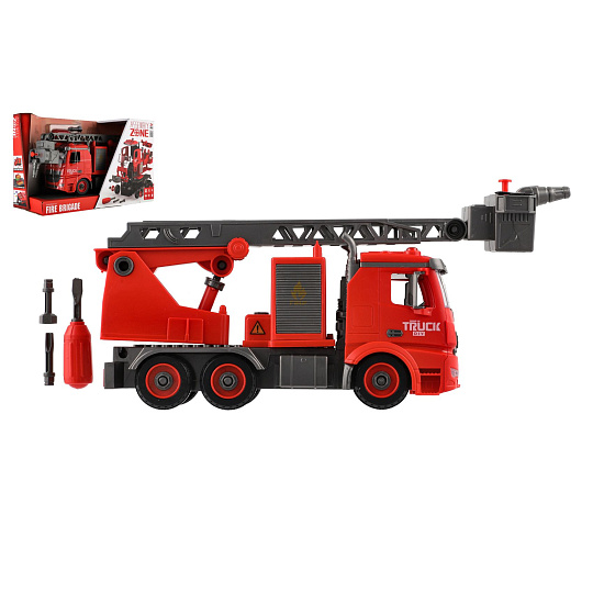 Auto hasiči šroubovací plast 36cm stříkací vodu na setrvačník na bat. se zvukem se světlem v krabici Auto hasiči šroubovací plast 36cm stříkací vodu na setrvačník na bat. se zvukem se světlem v krabici