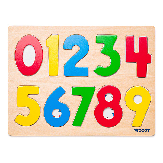 Woody Puzzle na desce číslice s beruškam