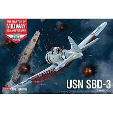 Academy Model Kit letadlo 12345 - USN SBD-3 Battle of Midway (1:48)