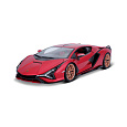 Bburago - Auta HOBBY, Lamborghini Sián FKP 37, červená, 1:18