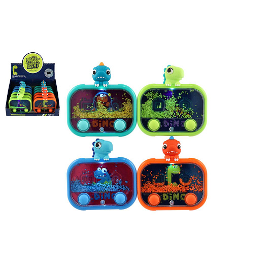 Teddies Vodní hra hlavolam svítící dinosaurus plast 13x14cm na baterie 4 druhy