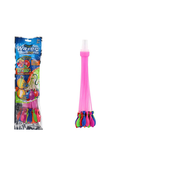 Vodní bomby 37ks s nástavcem na kohoutek v sáčku 10x32cm Vodní bomby 37ks s nástavcem na kohoutek v sáčku 10x32cm