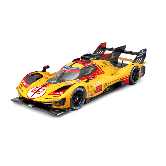 Bburago - RACING, Ferrari 499P - 24H Le Mans 2024 v dekorativním boxu, 1:18