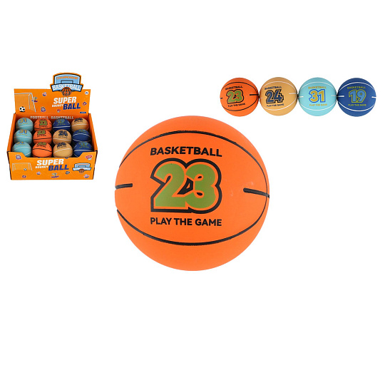Teddies Míček extrémně skákací basketbalový pěna 6cm 4 barvy Teddies Míček extrémně skákací basketbalový pěna 6cm 4 barvy