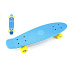 Teddies Skateboard - pennyboard 60cm nosnost 90kg, kovové osy, modrá barva, žlutá kola